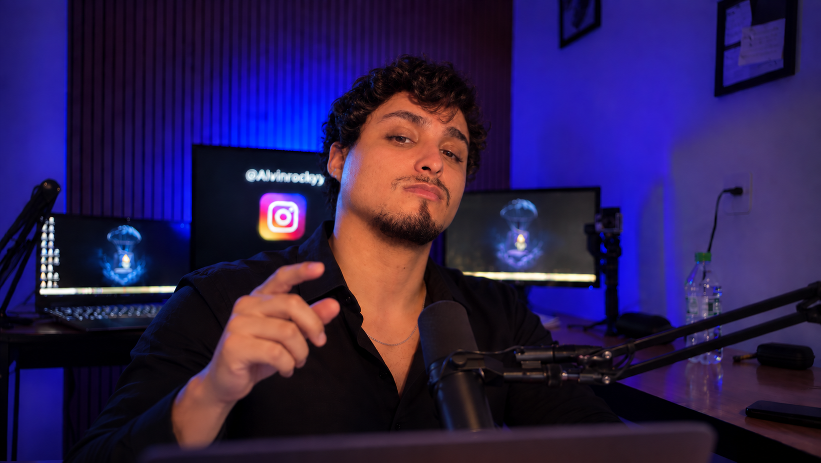 Alvin Rocky in his content studio